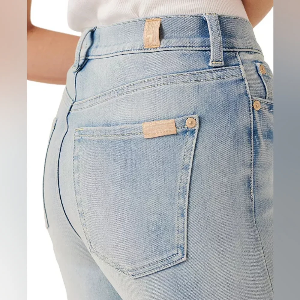 7 FOR ALL MANKIND High Waist Cropped Skinny KARMA - 29 NWOT - Picture 2 of 8